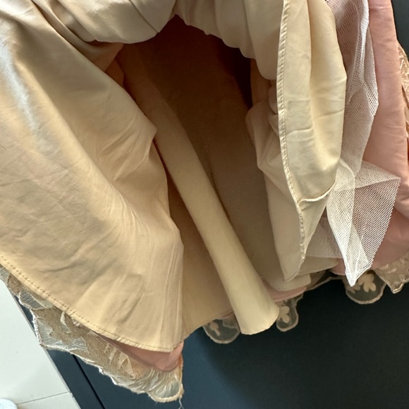 Eliza J Pink & Gold Lace Midi Dress - Picture 5 of 10